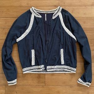 Free People Bomber Jacket with embroidery